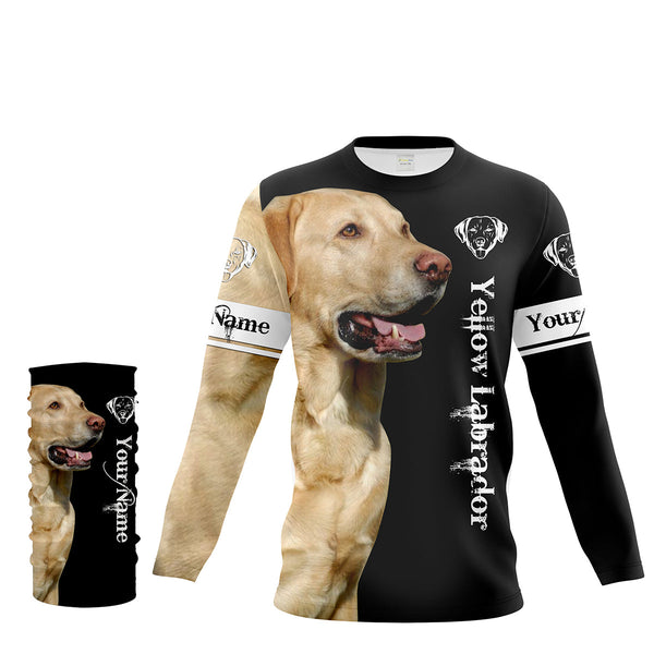 Yellow Labrador 3D All over print T-shirt, Hoodie, Long sleeve Labrador retriever dog gifts for Lab Lovers hunting dog FSD2067