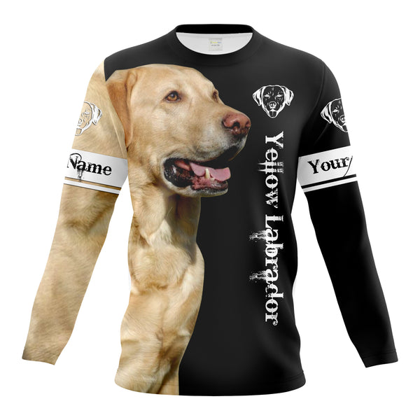 Yellow Labrador 3D All over print T-shirt, Hoodie, Long sleeve Labrador retriever dog gifts for Lab Lovers hunting dog FSD2067