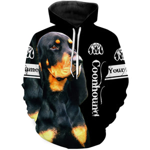 Black and Tan Coonhound 3D All Over Printed Shirts, Hoodie, T-shirt Coonhound Dog Personalized Gifts for hound Lovers FSD2889