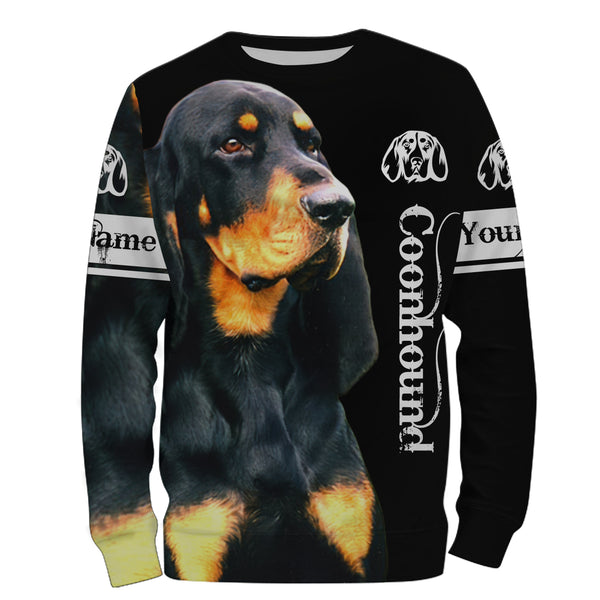 Black and Tan Coonhound 3D All Over Printed Shirts, Hoodie, T-shirt Coonhound Dog Personalized Gifts for hound Lovers FSD2889