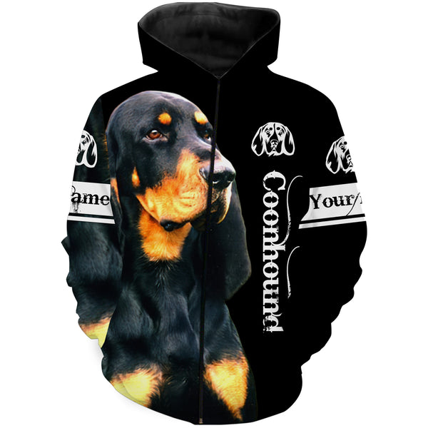 Black and Tan Coonhound 3D All Over Printed Shirts, Hoodie, T-shirt Coonhound Dog Personalized Gifts for hound Lovers FSD2889