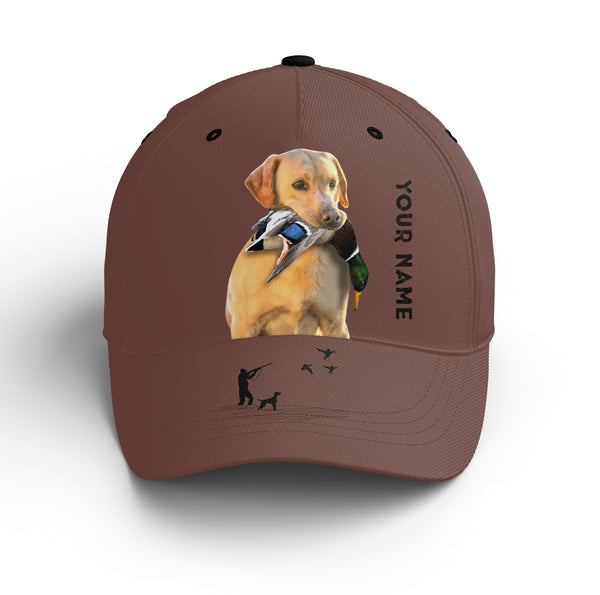 Waterfowl Duck Hunting custom name Hat for Men with many Duck dog breeds to choose FSD4006