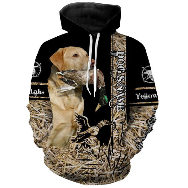 Yellow Labs Retriever Dog Duck Hunting waterfowl camo Shirts for Duck Hunters FSD3926