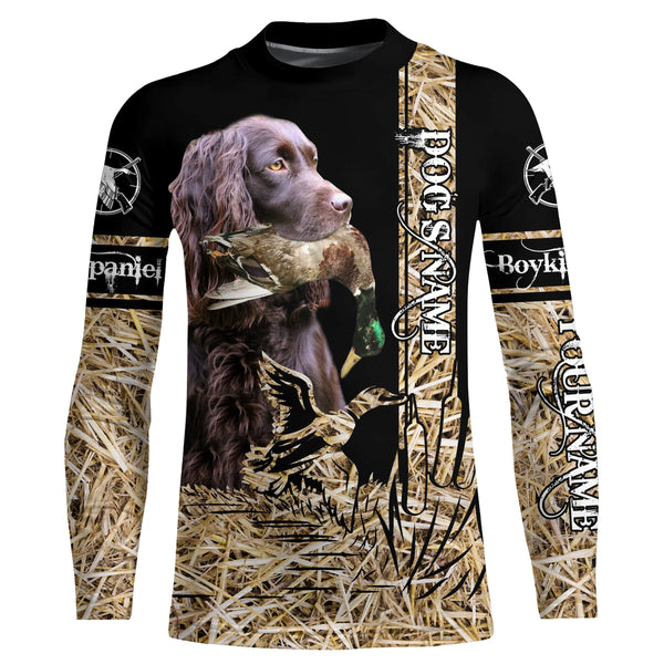 Boykin Spaniel Dog Duck Hunting waterfowl camo Shirts for Duck Hunters FSD3929