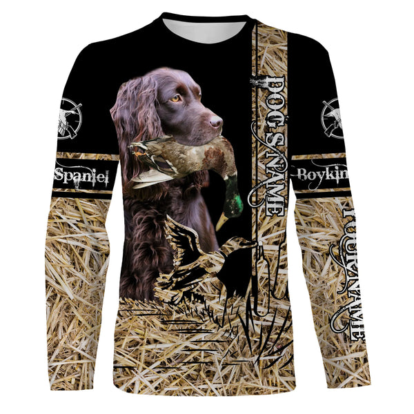 Boykin Spaniel Dog Duck Hunting waterfowl camo Shirts for Duck Hunters FSD3929