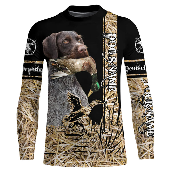 Deutsch Drahthaar Dog Duck Hunting waterfowl camo Shirts for Duck Hunters FSD3933