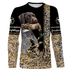 Deutsch Drahthaar Dog Duck Hunting waterfowl camo Shirts for Duck Hunters FSD3933