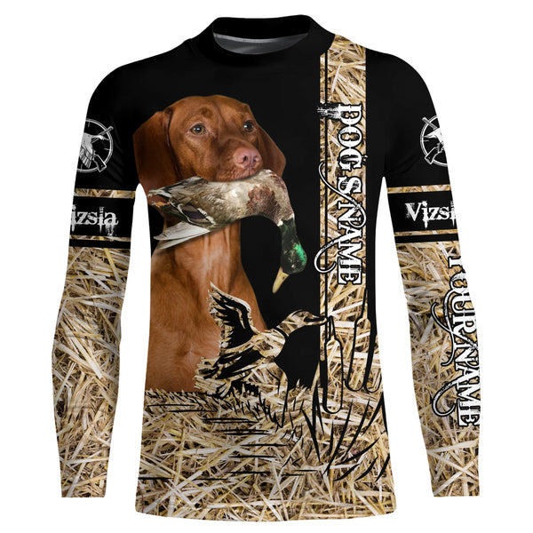 Vizsla Dog Duck Hunting waterfowl camo Shirts for Duck Hunters FSD3934