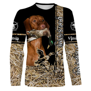 Vizsla Dog Duck Hunting waterfowl camo Shirts for Duck Hunters FSD3934