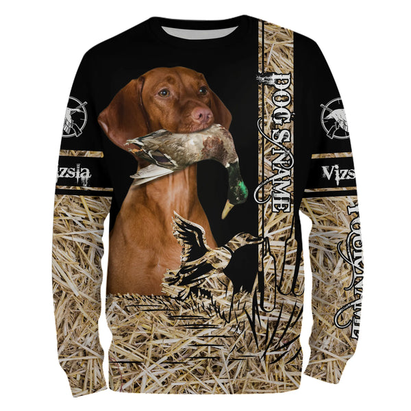 Vizsla Dog Duck Hunting waterfowl camo Shirts for Duck Hunters FSD3934