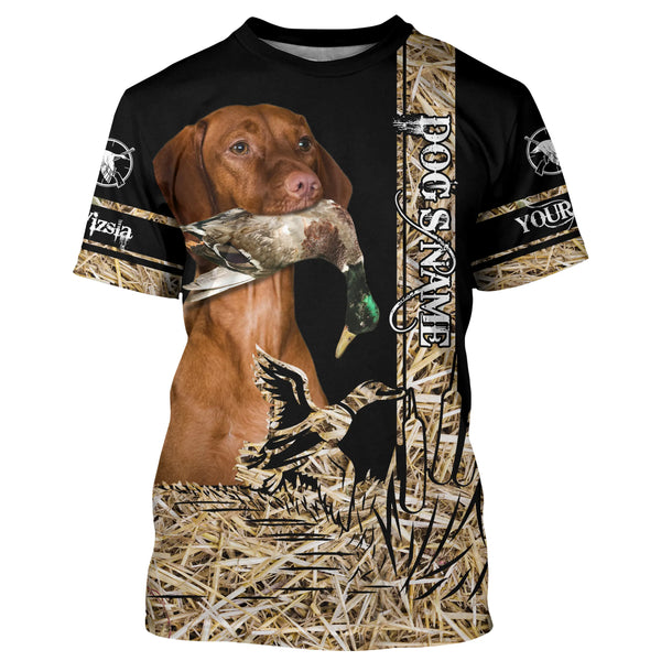 Vizsla Dog Duck Hunting waterfowl camo Shirts for Duck Hunters FSD3934