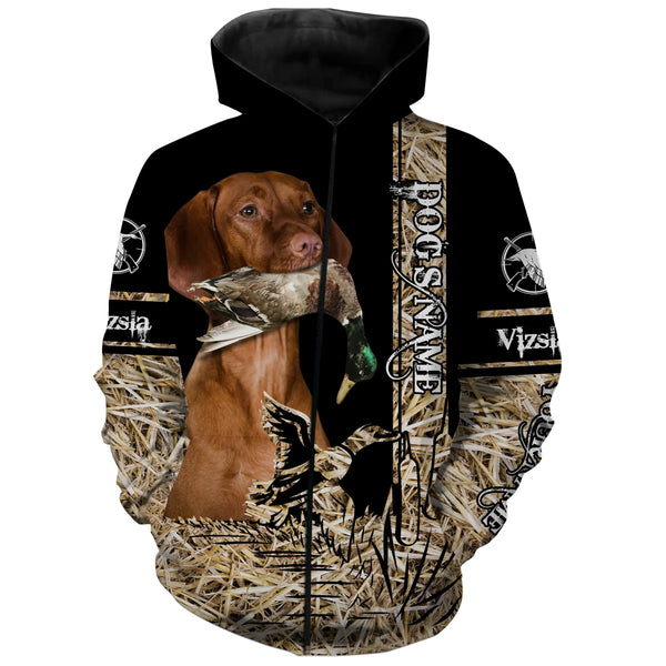 Vizsla Dog Duck Hunting waterfowl camo Shirts for Duck Hunters FSD3934