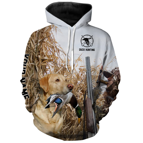 Waterfowl Duck hunting with Dogs Custom Name All over print Shirts, Personalized Duck hunting gifts FSD4016