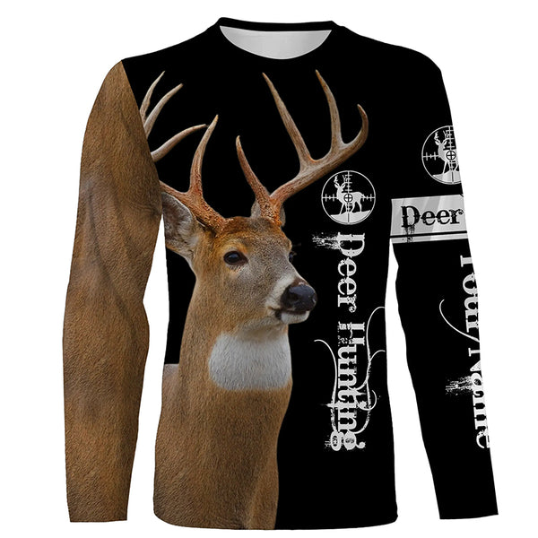 Deer Buck 3D All Over Printed Shirts, Hoodie - Personalized Deer hunting Gifts for Men, Women and Kid FSD3636