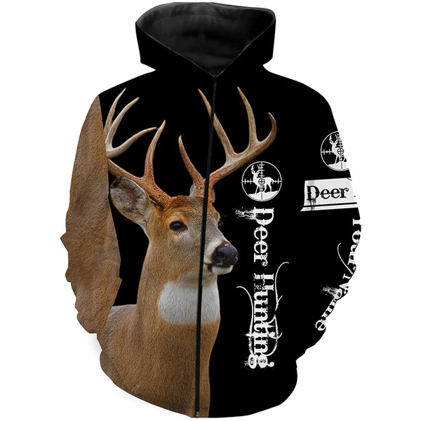 Deer Buck 3D All Over Printed Shirts, Hoodie - Personalized Deer hunting Gifts for Men, Women and Kid FSD3636