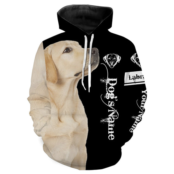 Labrador Retriever Customize Name 3D All Over Printed Hoodie | Retriever Dog Gifts for Labs Lovers FSD3637