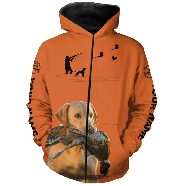 Yellow Lab Pheasant Hunting Clothes, best personalized Upland hunting clothes, hunting gifts FSD3901