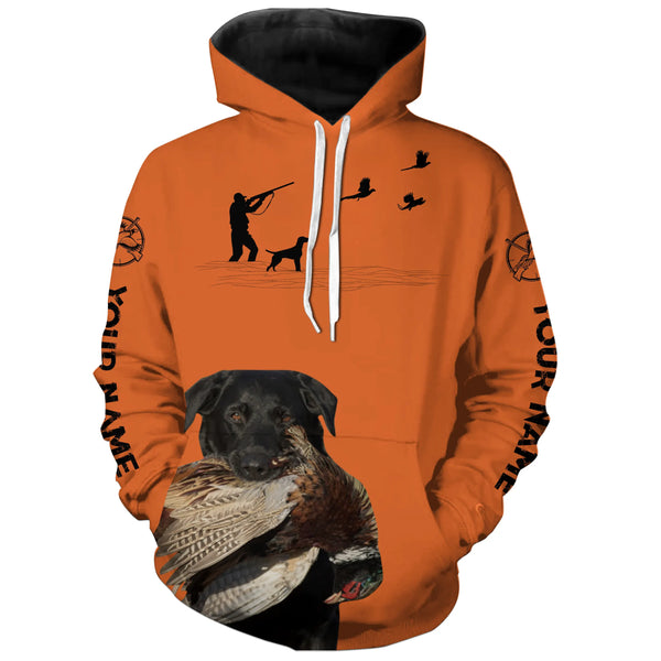 Best Pheasant Hunting Dogs Orange Hoodie, Personalized Shirts for Upland Hunters 3901FSD