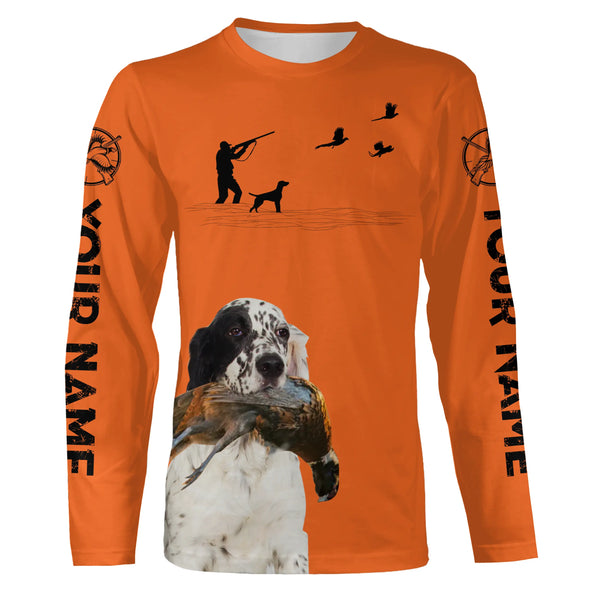 English Setter Pheasant Hunting clothes, best personalized Upland hunting clothes, hunting gifts FSD3906