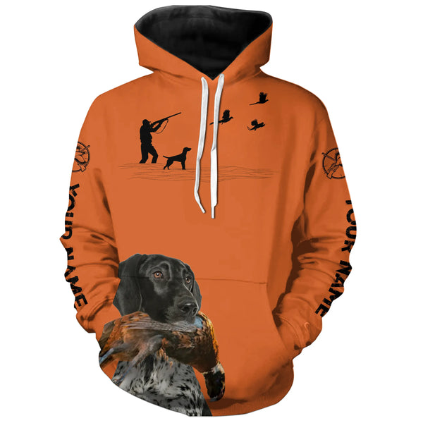 Best Pheasant Hunting Dogs Orange Hoodie, Personalized Shirts for Upland Hunters 3901FSD