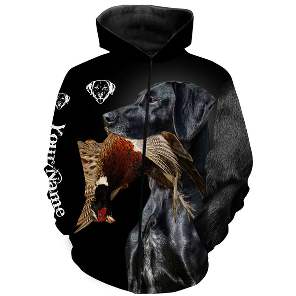 Black GSP Pheasant Hunting Dog 3D All over print Hoodie, T-Shirt, Personalized hunting gifts FSD3666