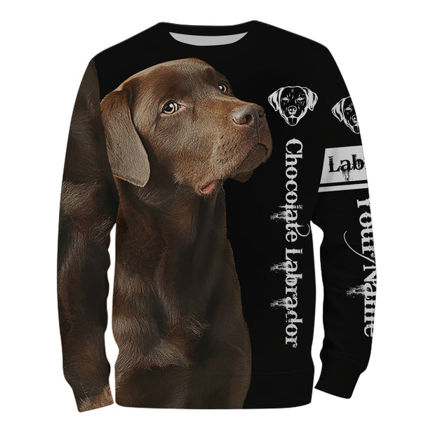 Chocolate Lab 3D All Over Printed Shirts, Hoodie, T-shirt Labrador Retriever Dog Gifts for Labs Lovers FSD2570