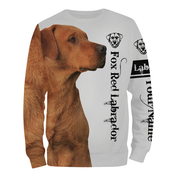 Fox Red Lab 3D All Over Printed Shirts, Hoodie, T-shirt Labrador Retriever Dog Gifts for Labs Lovers FSD2572