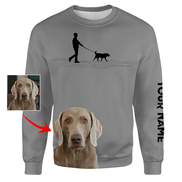 Walking dog Custom dog Sweatshirt for dog mom, dog dad - Personalized gifts for dog owners FSD3911