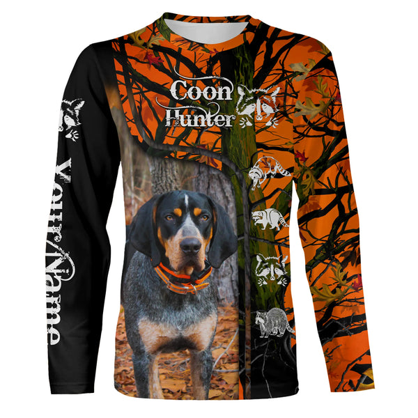 Bluetick Coonhound Hunting Coon Hunter orange camo 3D All over printed Shirt, Hoodie FSD3861