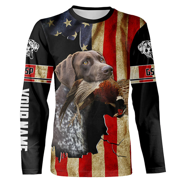 Pointer german shorthair best bird dogs American flag Custom Name Shirts, gifts for dog owners FSD3799