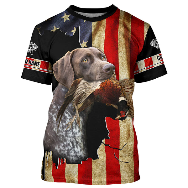 Pointer german shorthair best bird dogs American flag Custom Name Shirts, gifts for dog owners FSD3799