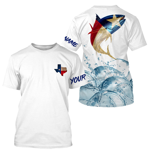 Personalized Tuna Fishing Texas Flag  jerseys, Fishing Long Sleeve Fishing tournament shirts  TTS0096