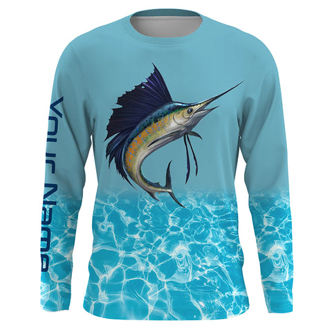 Sailfish Fishing Custom Name All Over Printed UV Protection Shirts TTS0754