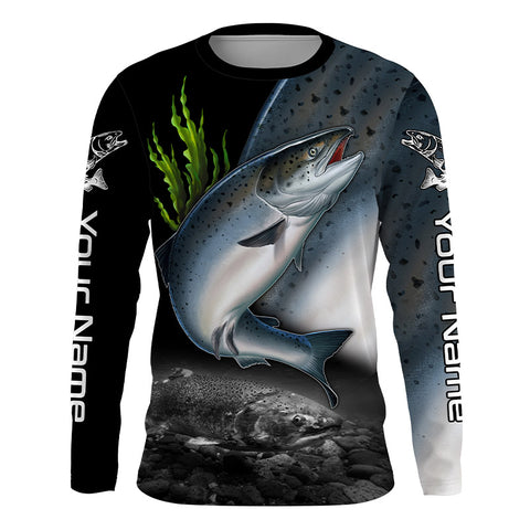 Chinook Salmon Fishing Saltwater Fish Long Sleeve Fishing Shirts, Fishing jerseys TTS0462