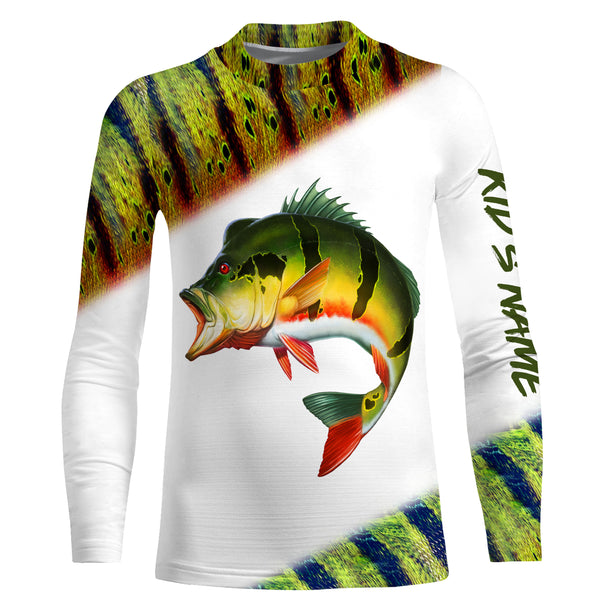 Peacock Bass Fishing Custom Long sleeve Fishing Shirts, Peacock Bass Fishing jerseys TTS0002