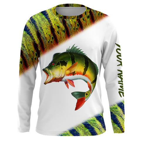 Peacock Bass Fishing Custom Long sleeve Fishing Shirts, Peacock Bass Fishing jerseys TTS0002