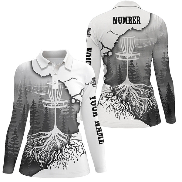 Black Forest Womens Disc Golf Polo Shirt Customized Disc Golf Tops For Women Disc Golf Basket LDT1033