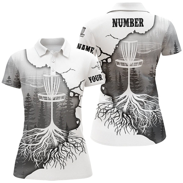 Black Forest Womens Disc Golf Polo Shirt Customized Disc Golf Tops For Women Disc Golf Basket LDT1033