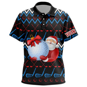 Santa Claus Golf Clubs Ugly Christmas Golf Kids Polo Shirt Custom Golf Oufits For Kid Golfing Gifts LDT0853