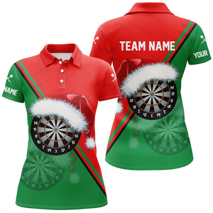 Red Green Santa Darts Board Christmas Women Darts Polo Shirt Custom Dart Jersey For Women LDT0919