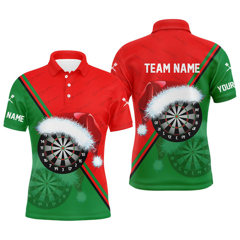 Red Green Santa Darts Board Christmas Darts Men Polo Shirt Custom Dart Jersey For Men LDT0919