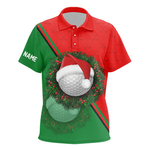 Red Green Santa Golf Ball Christmas Kids Golf Polo Shirt Custom Kids Golf Outfits Xmas Golf Gifts LDT0920