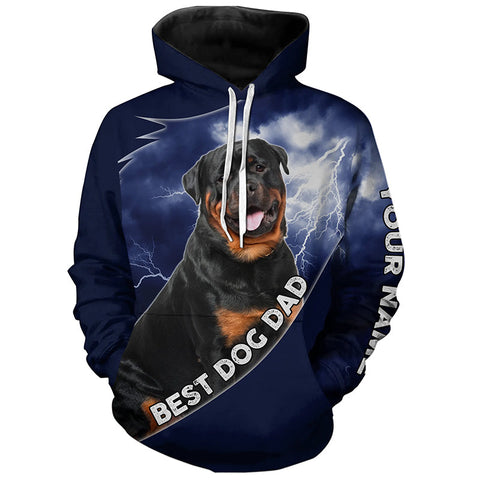 Rottweiler Best Dog Dad Custom 3D All Over Print Shirts For Dog Father, Personalized Gifts For Dog Lovers TDM0032