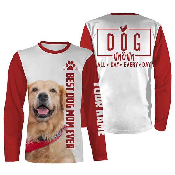 Golden Retriever Best Dog Mom Ever All Over Print Shirts For Dog Mom, Best Gifts For Dog Lover TDM0024