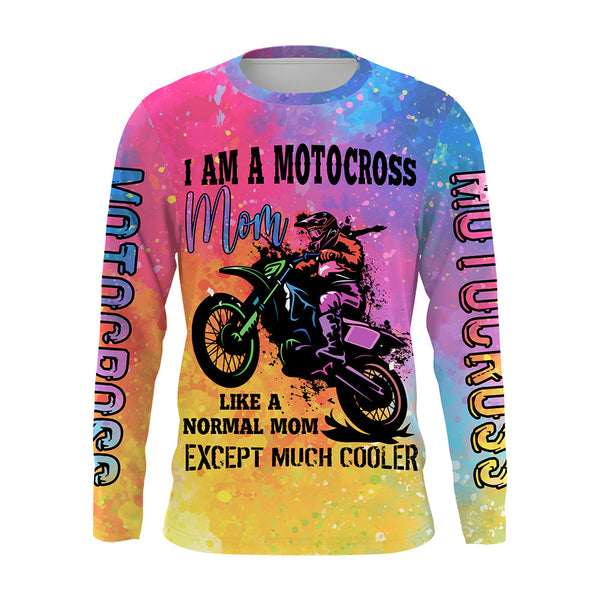 Motocross Mom Personalized Jersey UPF30+ Cool Dirt Bike Mom Racing Shirt Mother's Day Gift NMS1383