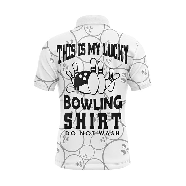 Funny Bowling Shirt for Men Custom Name Lucky Bowling Shirt Polo Short Sleeve Bowler Jersey NBP111