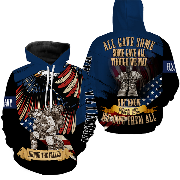 Honor The Fallen 3D Hoodie US Army Veteran Memorial Day Shirt Remembrance Soldier| NMD05