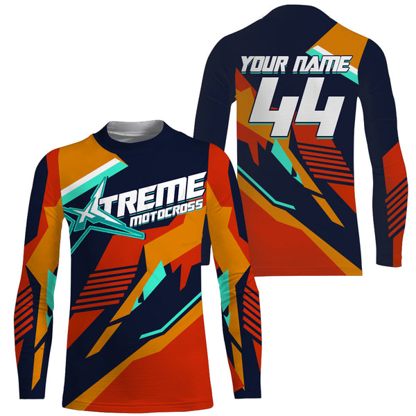 Extreme Motocross Jersey Youth Mens UPF30+ Custom Dirt Bike Shirt MX Racing Off-road Motorcycle NMS1399