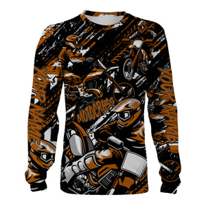 Motocross Racing Personalized Jersey Hoodie T-shirt, Dirt Bike Motorcycle Off-road Riders Biker Shirt| NMS323