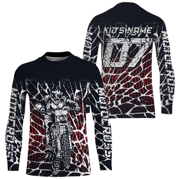 Motocross Racing Custom Jersey Adult Kid Long Sleeves, Dirt Bike Motorcycle Off-road Riders Racewear| NMS326